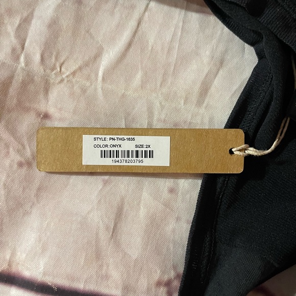 SKIMS SUMMER MESH MID WAIST THONG ONYX SIZE 2X - Picture 5 of 6